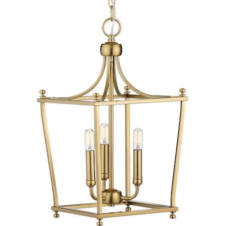 Parkhurst Collection Brushed Bronze Three-Light Foyer